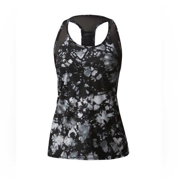 Lululemon •  Sunshine Salutation Tank • Dusk Dye White Black / Black - Picture 4 of 10